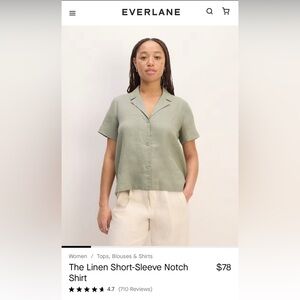 Everlane Linen Short-Sleeve Notch Shirt